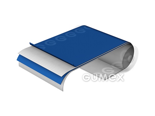 PU Förderband P8/ABL/LR, 2-lagig, 1,3mm, Breite 500mm, FDA, antistatisch, -25°C/+90°C, blau, 